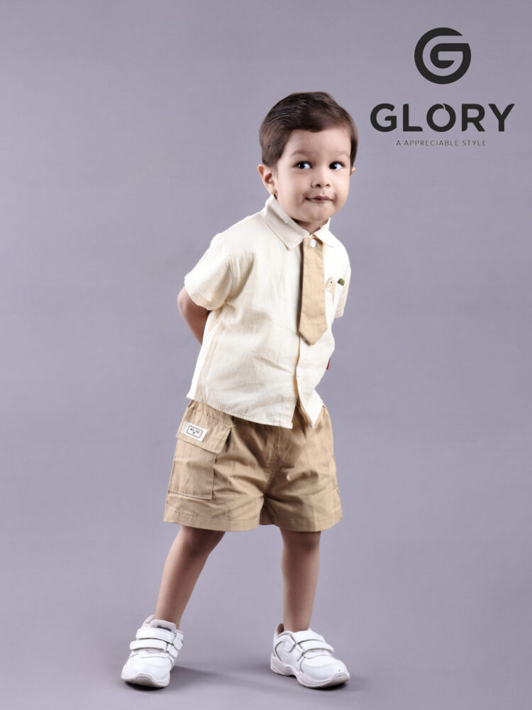 Boys 3 Piece Co-Ord Set With Inner T-shirt & Detachable Tie