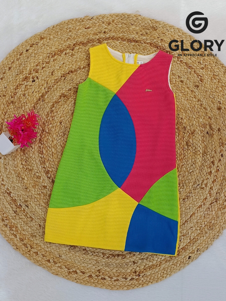 Girls Multicolor Sleeveless One Piece