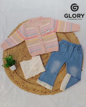 Girls Rainbow Themed 3 Piece Cord Set