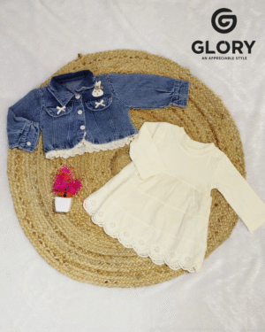 Girls Cotton Middy With Denim Jacket