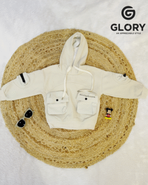 Boys Hoodie with Funky Pocket Style | Trendy Winter Wear Hooded Sweatshirt