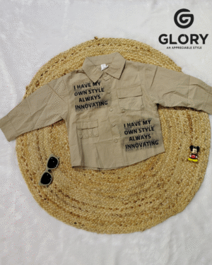 Boys Coffee Brown Funky Shirt | Trendy Casual Printed Shirt for Kids