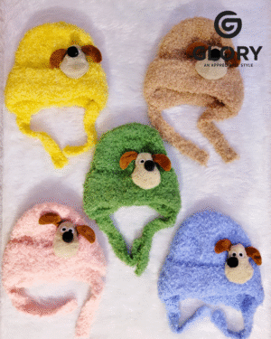 Kids Fur Winter Cap with Cute Teddy Design | Soft & Cozy Warm Cap for Cold Weather