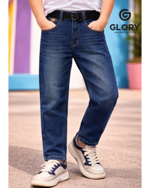 Premium Boys Dark Wash Denim Jeans Featuring Modern Mom Fit – Perfect Blend of Comfort & Style