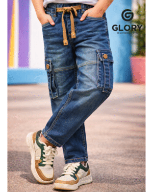 Boys Dark Shade Denim Jeans in Classic Mom Fit – Comfortable, Stylish & Durable Casual Wear