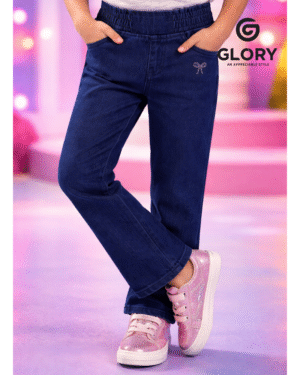 Girls Super Soft Denim Pant with Straight Fit | Comfortable Casual Wear